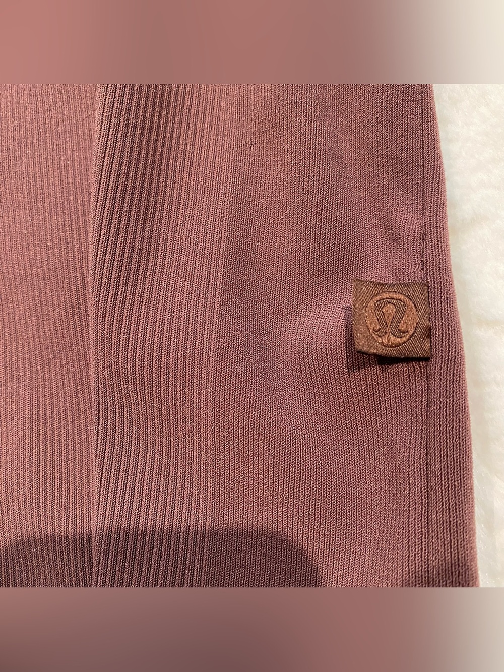 (S) Lululemon Tight-Fit Long-Sleeve Knit Bodysuit Java Brown Small Ribbed Rib - Picture 7 of 15